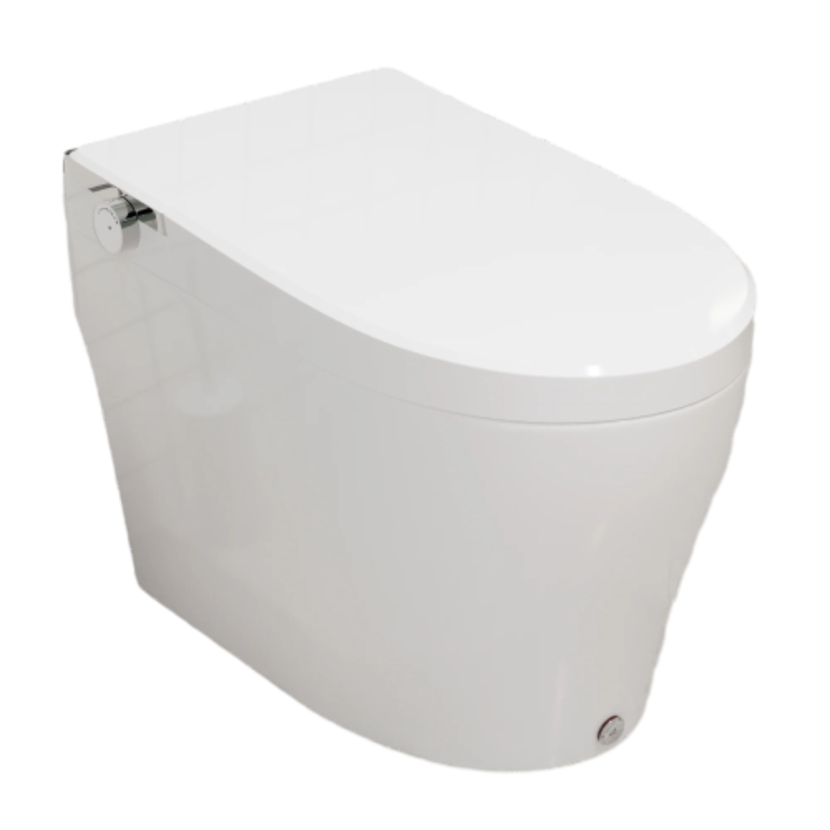 Smart Bidet Toilet, One-Piece Elongated Smart Toilet with Foot Kick Flush, Warm Wash (Seat Included)-Classical